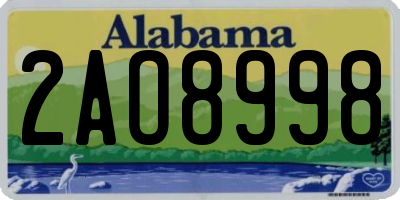 AL license plate 2AO8998