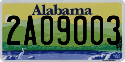 AL license plate 2AO9003