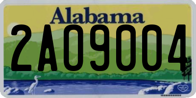 AL license plate 2AO9004