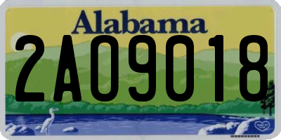 AL license plate 2AO9018