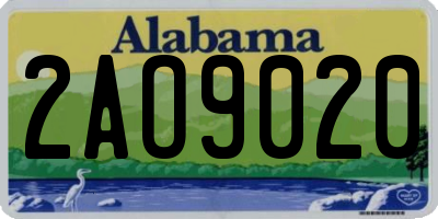 AL license plate 2AO9020