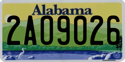 AL license plate 2AO9026