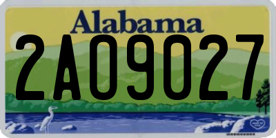 AL license plate 2AO9027
