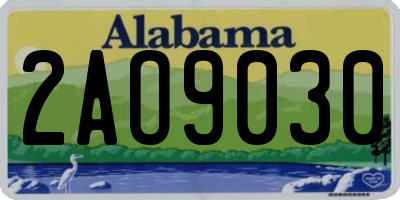 AL license plate 2AO9030