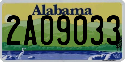 AL license plate 2AO9033