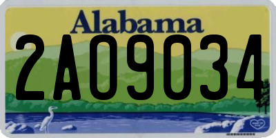 AL license plate 2AO9034