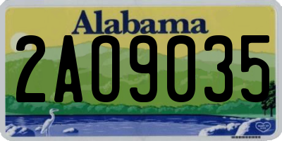AL license plate 2AO9035