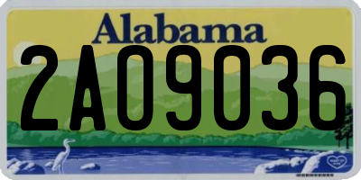 AL license plate 2AO9036