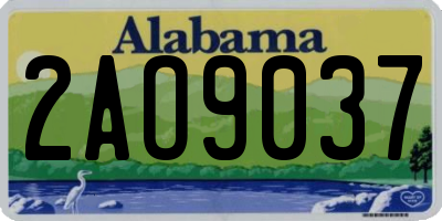 AL license plate 2AO9037