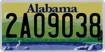 AL license plate 2AO9038