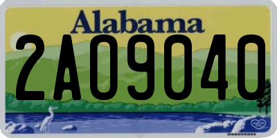 AL license plate 2AO9040
