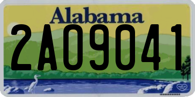 AL license plate 2AO9041