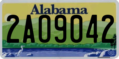 AL license plate 2AO9042