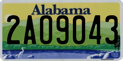 AL license plate 2AO9043