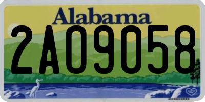 AL license plate 2AO9058