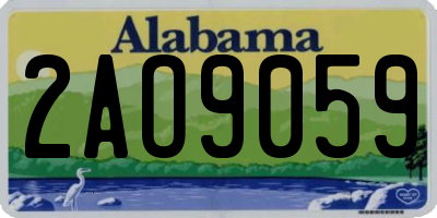 AL license plate 2AO9059