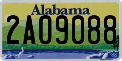 AL license plate 2AO9088