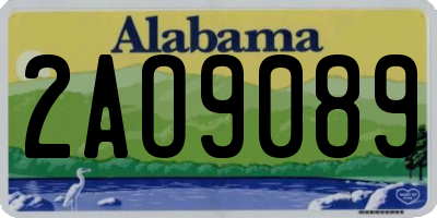 AL license plate 2AO9089