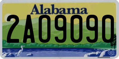 AL license plate 2AO9090