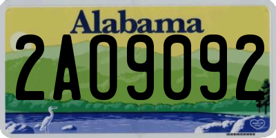 AL license plate 2AO9092