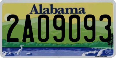 AL license plate 2AO9093