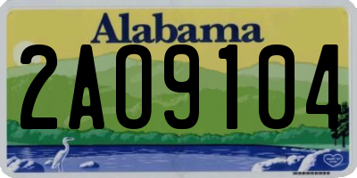 AL license plate 2AO9104