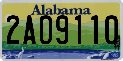 AL license plate 2AO9110