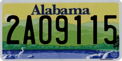 AL license plate 2AO9115