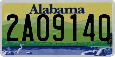 AL license plate 2AO9140