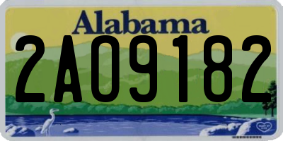 AL license plate 2AO9182