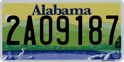 AL license plate 2AO9187