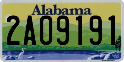 AL license plate 2AO9191