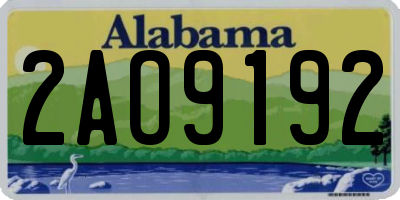 AL license plate 2AO9192