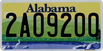 AL license plate 2AO9200