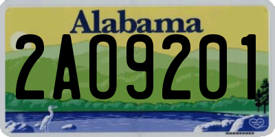 AL license plate 2AO9201
