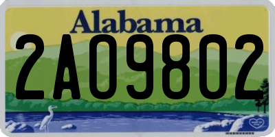 AL license plate 2AO9802
