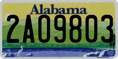 AL license plate 2AO9803