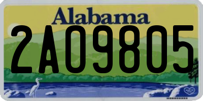 AL license plate 2AO9805