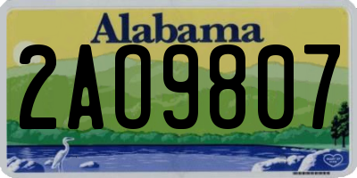 AL license plate 2AO9807