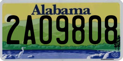 AL license plate 2AO9808