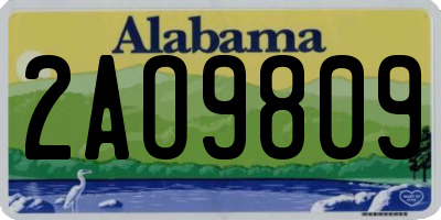 AL license plate 2AO9809