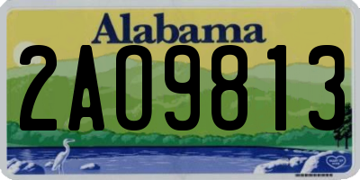 AL license plate 2AO9813