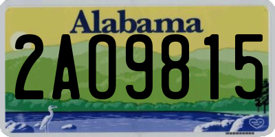 AL license plate 2AO9815