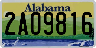 AL license plate 2AO9816