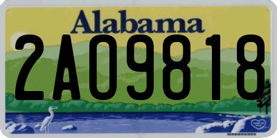 AL license plate 2AO9818