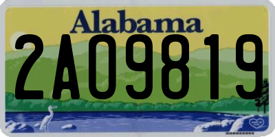 AL license plate 2AO9819