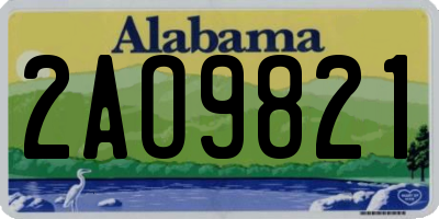 AL license plate 2AO9821