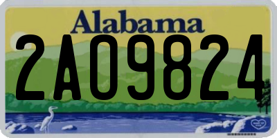 AL license plate 2AO9824