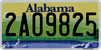 AL license plate 2AO9825