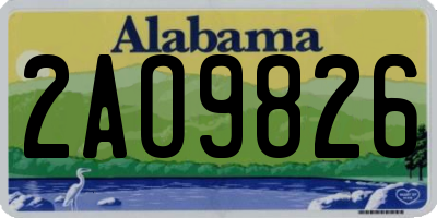 AL license plate 2AO9826